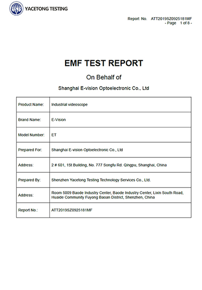 EMF Testreport 